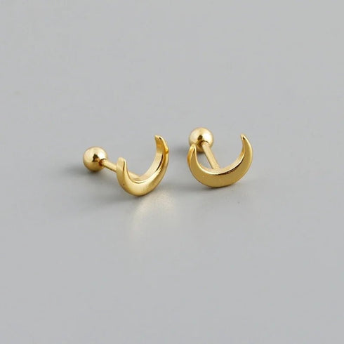 Cercei din argint Semiluna II (Silver/Gold)